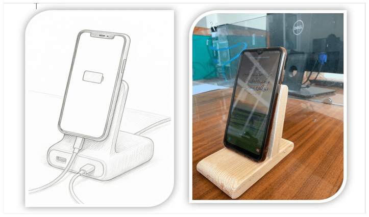 Compact, Desk-friendly Power Bank Adjustable Smartphone Stand (Seeking Collaboration with Investors)-min